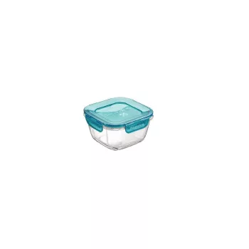   Bormioli Rocco EVOLUTION-TÜRKIZ szögletes doboz 12x12x6,5cm 42cl
