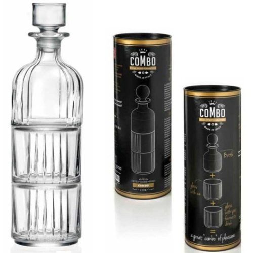RCR COMBO whisky set (1db üveg 34,5cl + 2 db pohár 36,7 cl