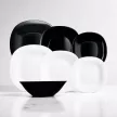 Luminarc Carine Black & White 19 részes étkészlet 6 személyre fekete-fehér üveg