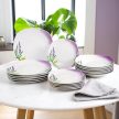 18 részes porcelán tányérkészlet (levendula mintával)