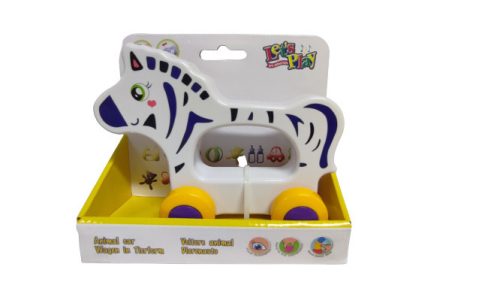 Gurulós zebra baba játék