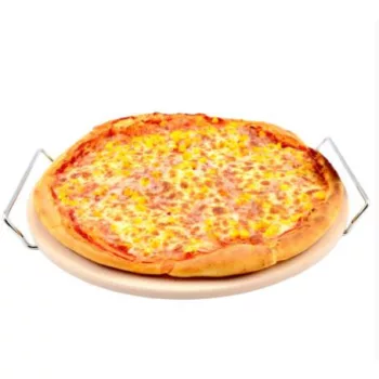 Pizzasütő kő állvánnyal (33 cm-es)