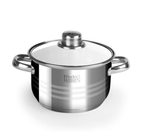 Rozsdamentes lábas üveg fedővel 20 cm-es (3 L-es)