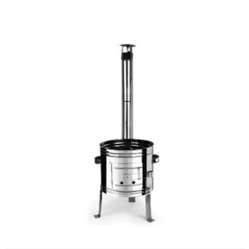 Inox parti üstház kéménnyel és könyökkel (31 cm-es)