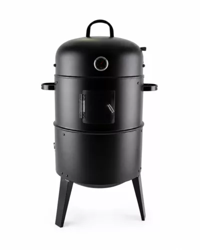 BBQ Füstölő és grillező 2 in fekete 80x40x43 cm