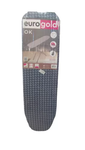 Vasalóállvány fa 110*30 cm szürke rács mintás