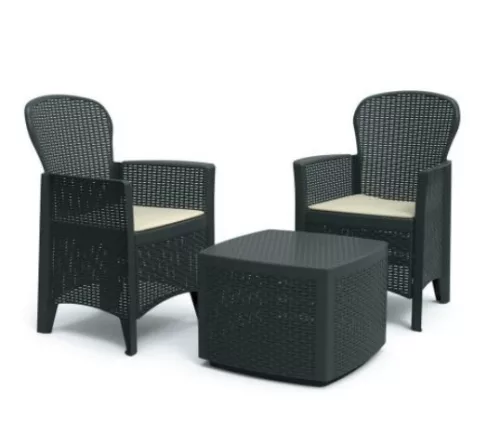 Tree rattan bútor szett antracit