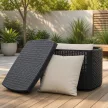 Tree rattan bútor szett antracit asztal 54x54x37 cm 2 db fotel 60x58x89 cm