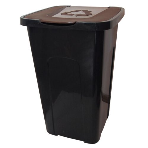 Szelektív hulladékgyűjtő barna színben (50 L-es)