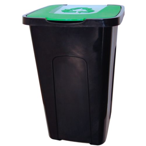 Szelektív hulladékgyűjtő zöld színben (50 L-es)