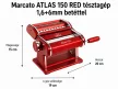 Marcato ATLAS 150 RED tésztagép 1,6+6mm betéttel 15x20x19 cm