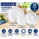 Luminarc White Harena 18 részes étkészlet 6 személyre fehér üveg leveses tálkával