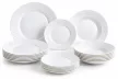 Luminarc White Harena 18 részes étkészlet 6 személyre fehér üveg leveses tálkával