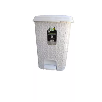 Pedálos szemetes 22L fehér (KKS)