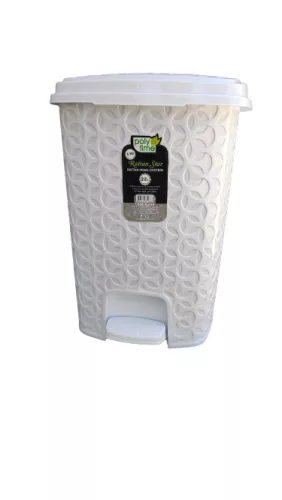 Pedálos szemetes 22L fehér (KKS)