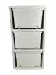 Tároló fiókos 3x14 L rattan fehér (KKS)
