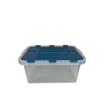 Tároló fedéllel csatos 10 L kék (KKS)