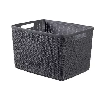 Kosár 36x28x23cm Jute szürke (KKS)