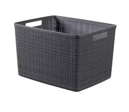 Kosár 36x28x23cm Jute szürke (KKS)