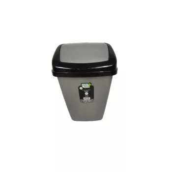 Billenős szemetes 5 L Szürke, fekete tetővel