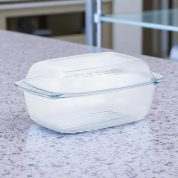  Hőálló jénai edény 5,2 L – boroszilikát üveg, sütő/mikró/fagyasztó kompatibilis