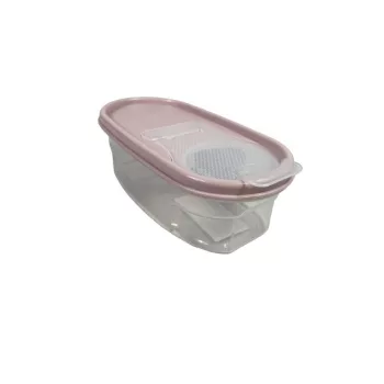   Szárazáru tároló zárható kiöntőnyílással pink színben (0,6 L-es)