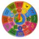 Készségfejlesztő órás fa puzzle