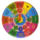 Készségfejlesztő órás fa puzzle