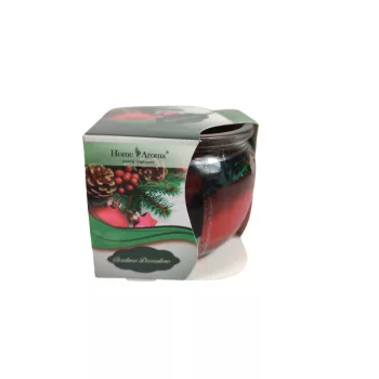 Poharas illatmécses (fenyőág díszekkel)