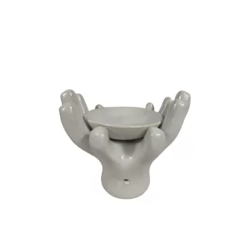 Kerámia aromamécses fehér színben (fehér kéz)