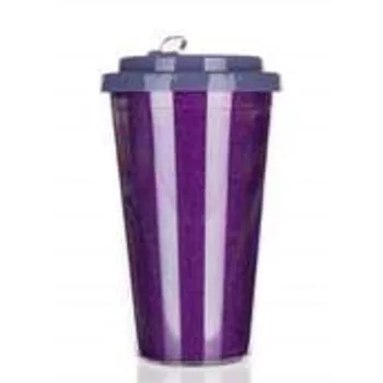 Gliters duplafalu lila termosz (500 ml-es) 