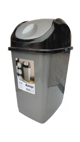 Billenős slim szemetes szürke-fekete színben (10 L-es)