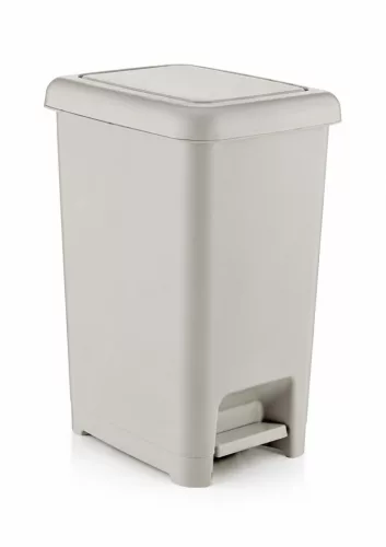 DÜNYA Pedálos slim szemetes szürke színben 15 L 22,5x31x40 cm