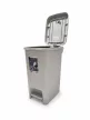 DÜNYA Pedálos slim szemetes szürke színben 15 L 22,5x31x40 cm