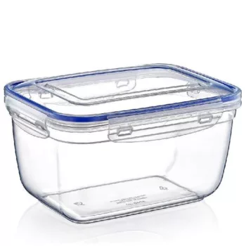   Szögletes tároló doboz, patentzáras tetővel 3000 ml átlátszó