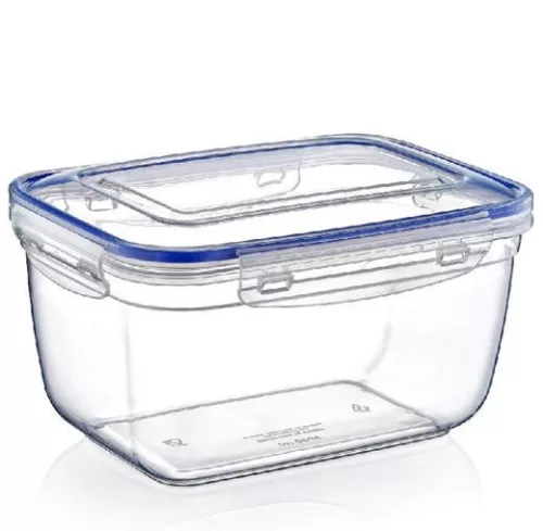 Szögletes tároló doboz, patentzáras tetővel 3000 ml átlátszó