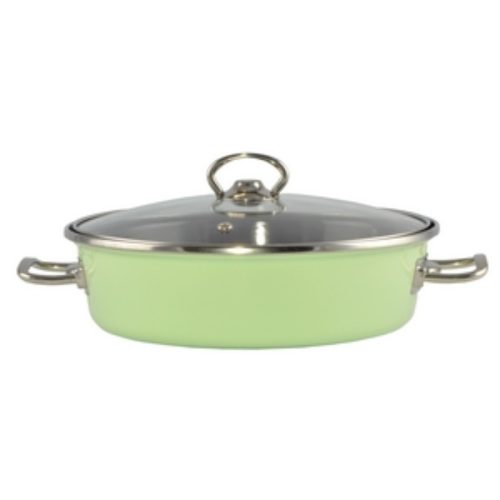 ELITE szeletsütő üvegfedővel zöld színben 24 cm-es (2,6 L-es)