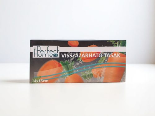 50 db-os Perfect Home visszazárható tasak (14x15 cm-es)
