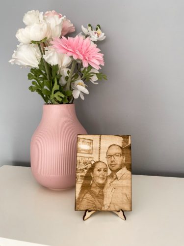 Egyedi képes fa szögletes (15 cm-es)