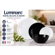 Luminarc Diwali Black & White 19 részes étkészlet 6 személyre fekete-fehér opálüveg