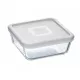 COOK&FREEZE Üveg sütőtál fedővel 20x20 cm áttetsző fehér tetővel