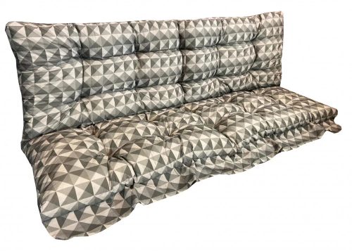 Hintaágy párna 130 cm 2 részes szürke kockás mintával