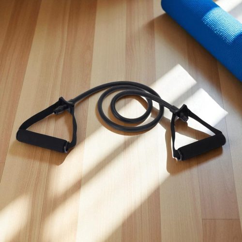 XQ Max erősítő gumikötél fogantyúval, 120 cm, erős – Otthoni edzéshez, fitnesz, crossfit