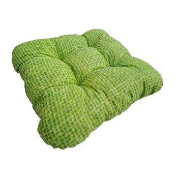   Puffy ülőpárna zöld apró kockás mintával (38x38x8 cm-es)