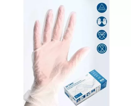 XL-es egyszer használatos nitril kesztyű áttetsző színben 100 db/doboz