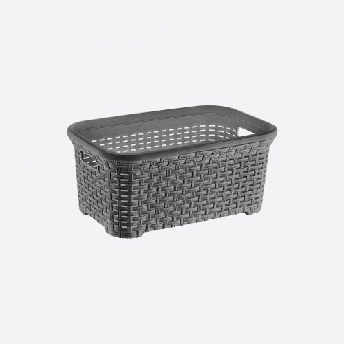 Rattan ruháskosár sötétszürke színben (35 L-es)