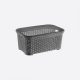 Rattan ruháskosár sötétszürke színben (35 L-es)
