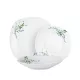 Berlinger Haus 18 részes porcelán étkészlet 6 személyre fehér zöld növénymintás virágos