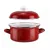 3 L-es Perfect Home zománcozott lábas fedővel 20 cm-es (piros színben)