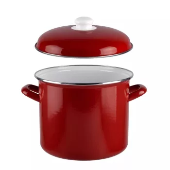   Perfect Home Fazék fedővel zománcozott 20cm 5,2l piros Perfect Home